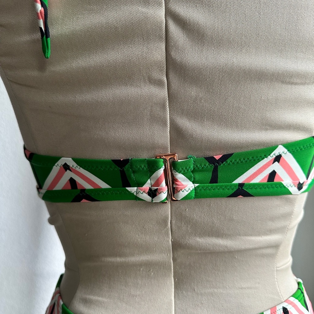 Anthropologie Mermaid 2 Piece Bikini Zig Zag Print sz: Top Small/Bottoms XS - Picture 7 of 13